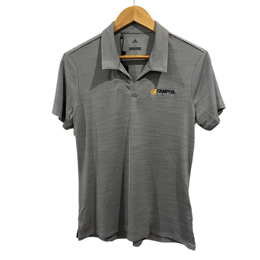 Adidas gray polo "campos" golf shirt short sleeve shirt size M, NWT